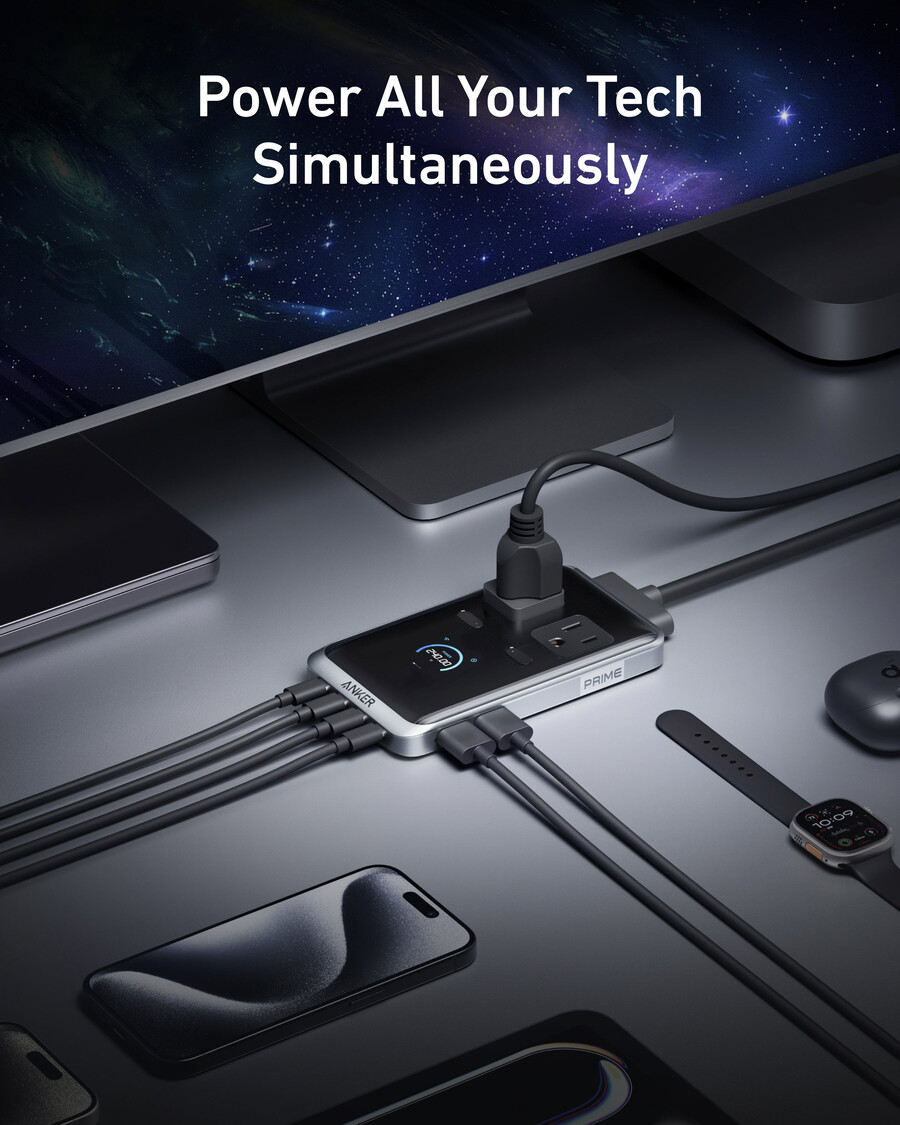 anker prime 充電ステーション 8-in-1、240w と anker prime usb-c - usb-c ケーブル 240w、アップサイクル編み込み