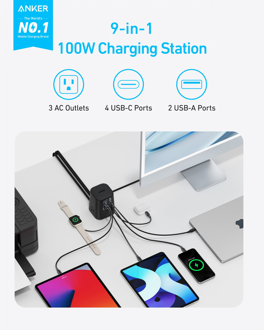anker 充電ステーション 9-in-1、100w