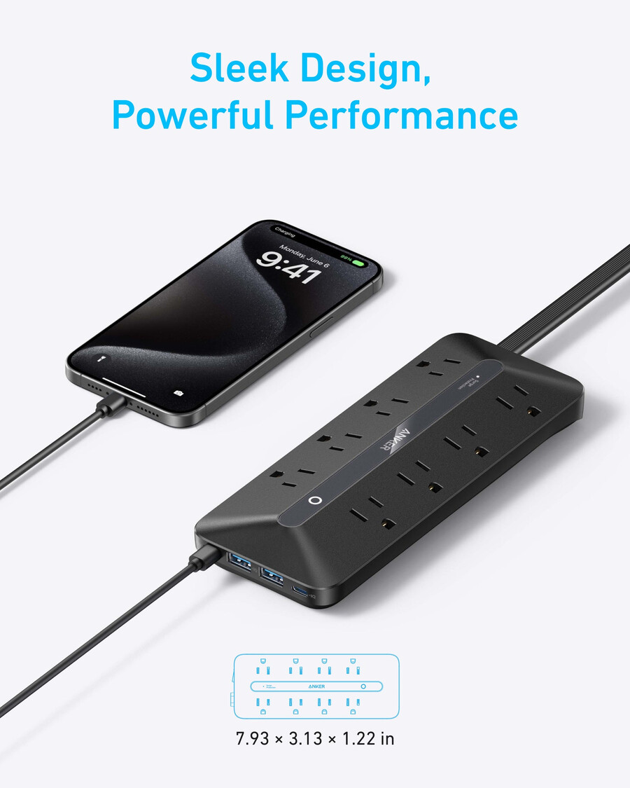 anker usb電源タップ(12in1、35w)