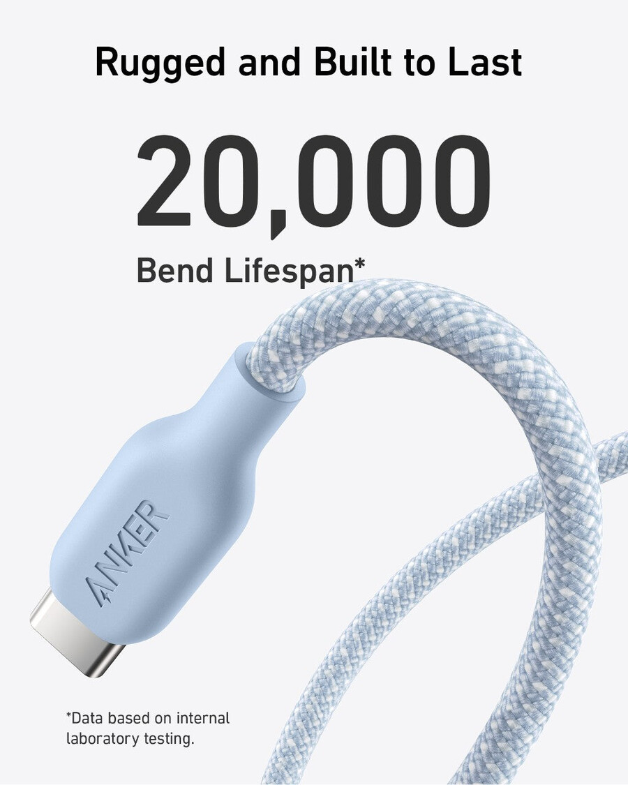 anker 543 usb-c - usb-c ケーブル(バイオブレイド)