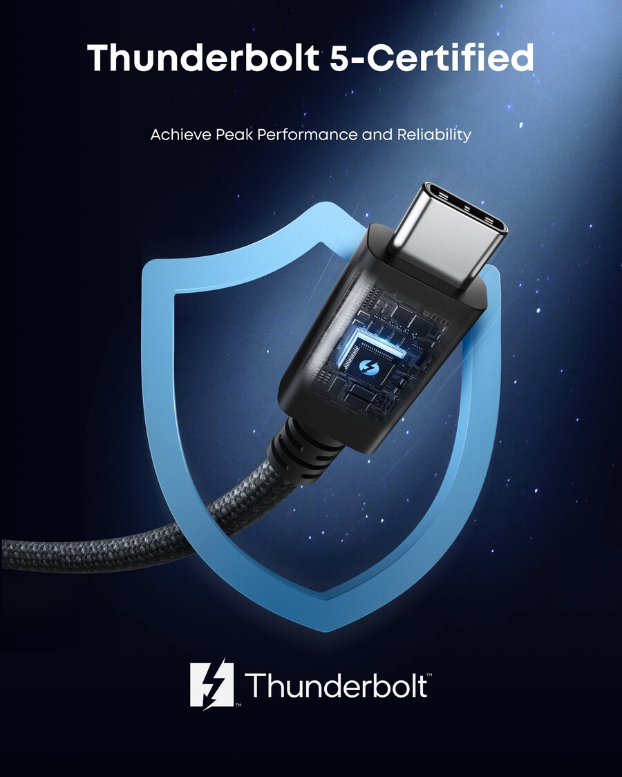 anker prime thunderbolt 5 ケーブル 3.3 フィート1.7 フィート、80gbps、240w
