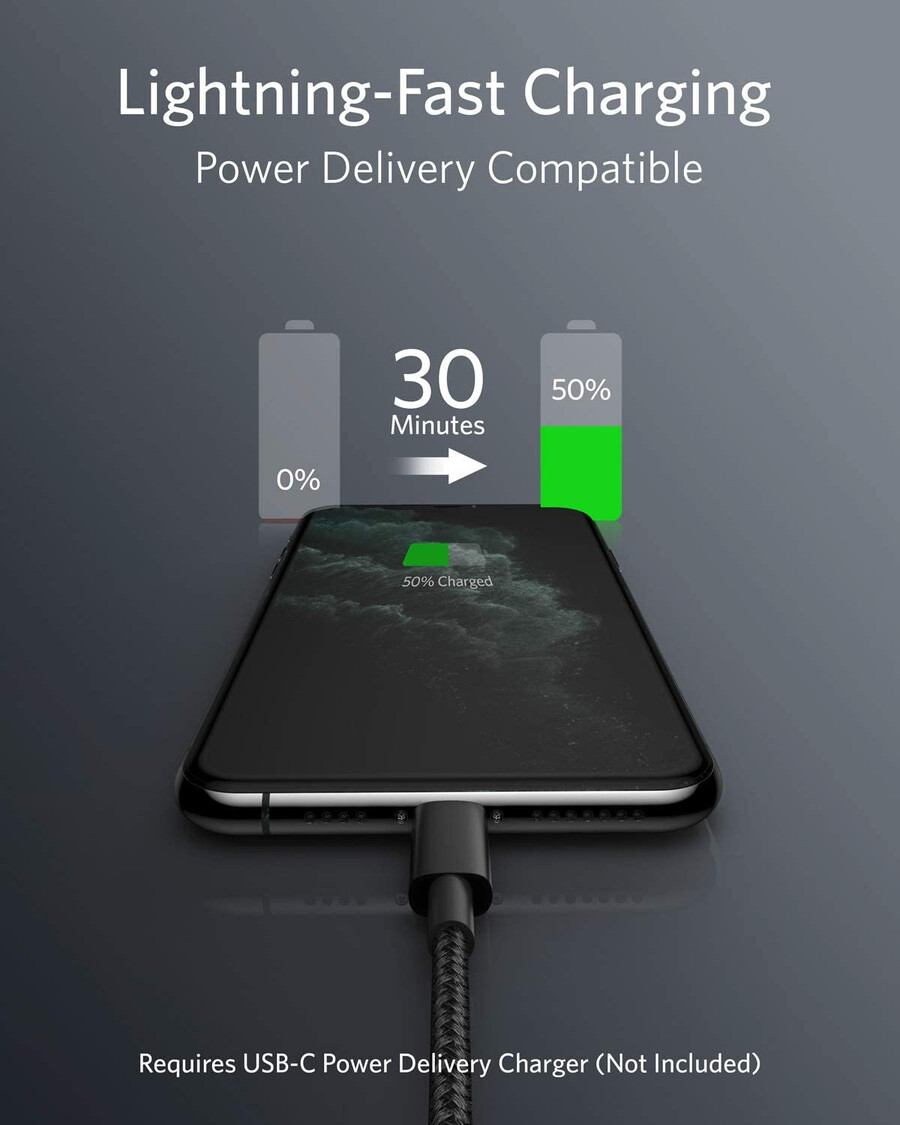 anker 331 usb-c - lightning ケーブル