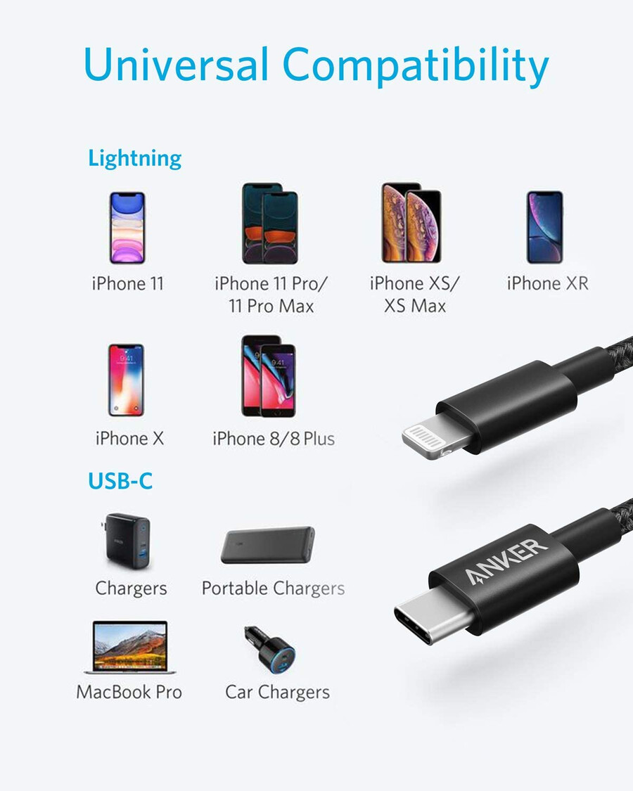 anker 331 usb-c - lightning ケーブル