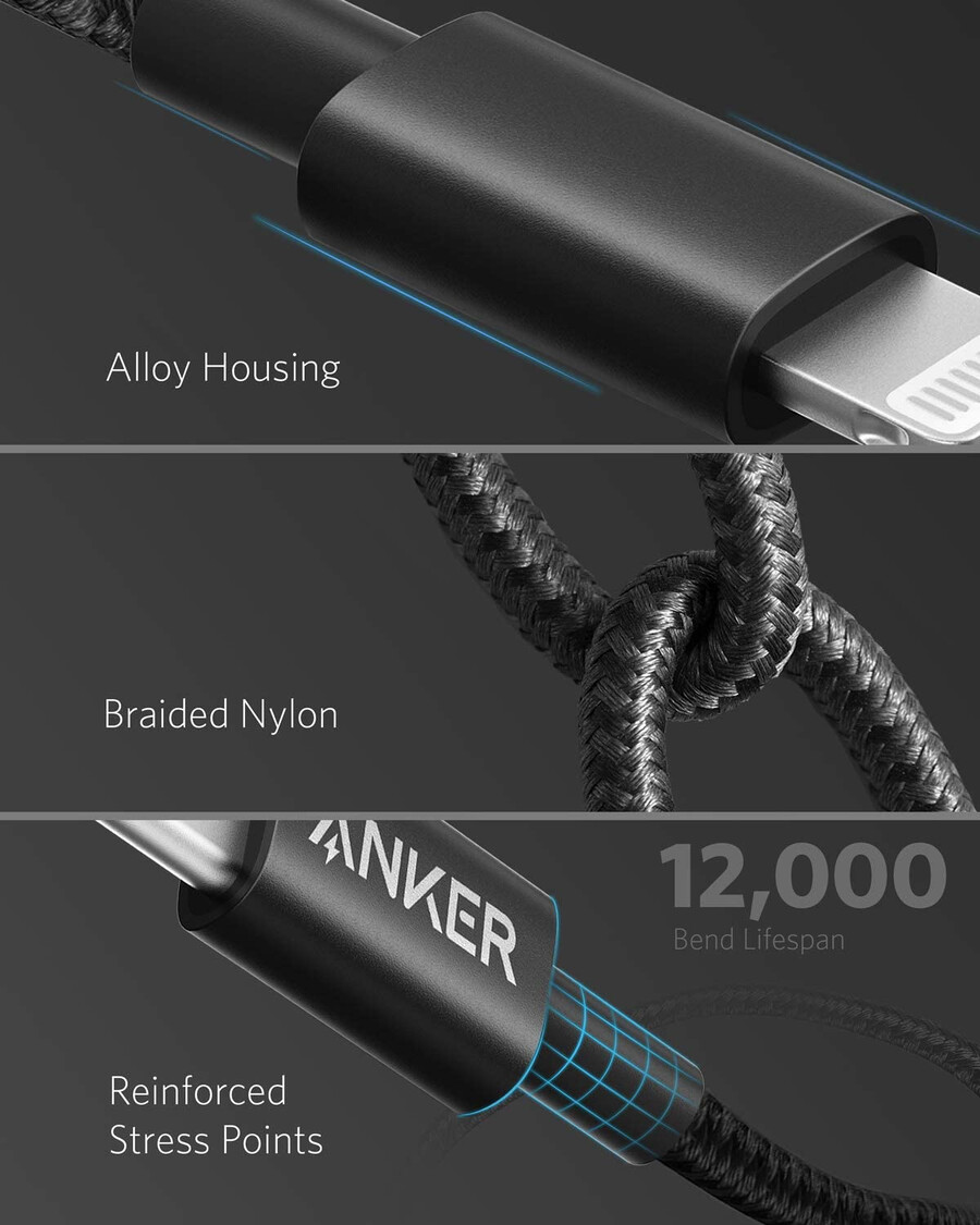 anker 331 usb-c - lightning ケーブル
