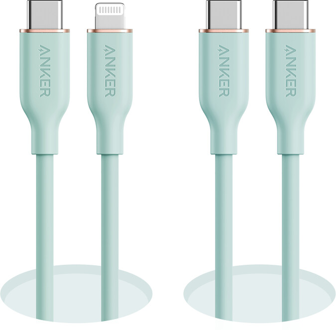 anker 641 usb-c - lightning ケーブル flow、シリコン