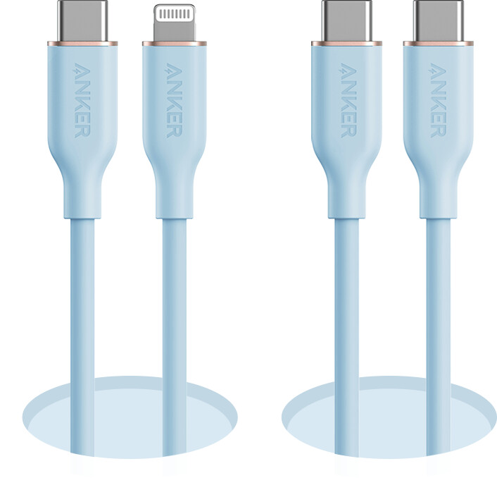 anker 641 usb-c - lightning ケーブル flow、シリコン