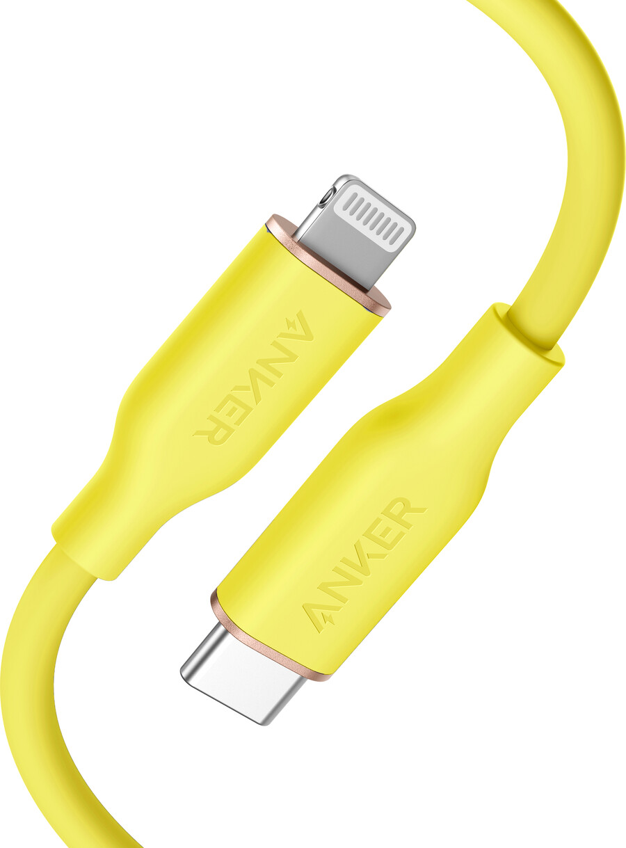 anker 641 usb-c - lightning ケーブル flow、3フィート シリコン