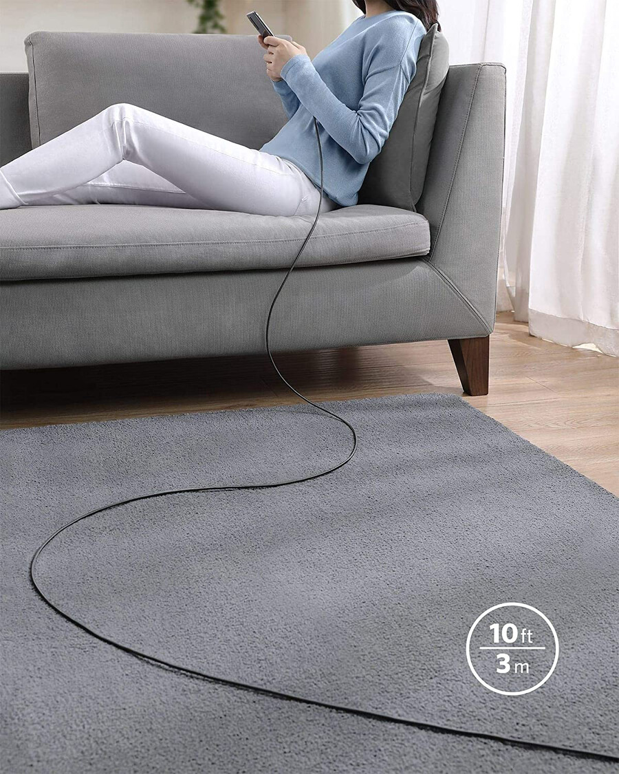 新しいナイロン製 usb-c - usb-c 100w ケーブル 10 フィート、2 個パック