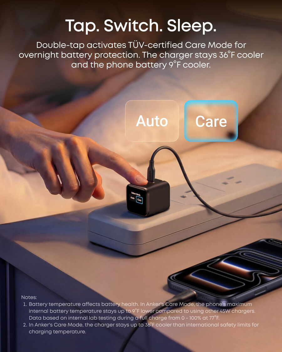 anker iphone用急速充電器 折りたたみ式プラグ付き45w usb-c充電器