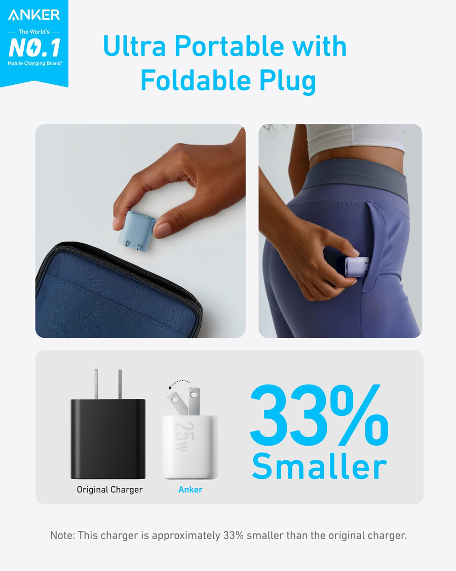 anker 充電器 25w、コンパクト