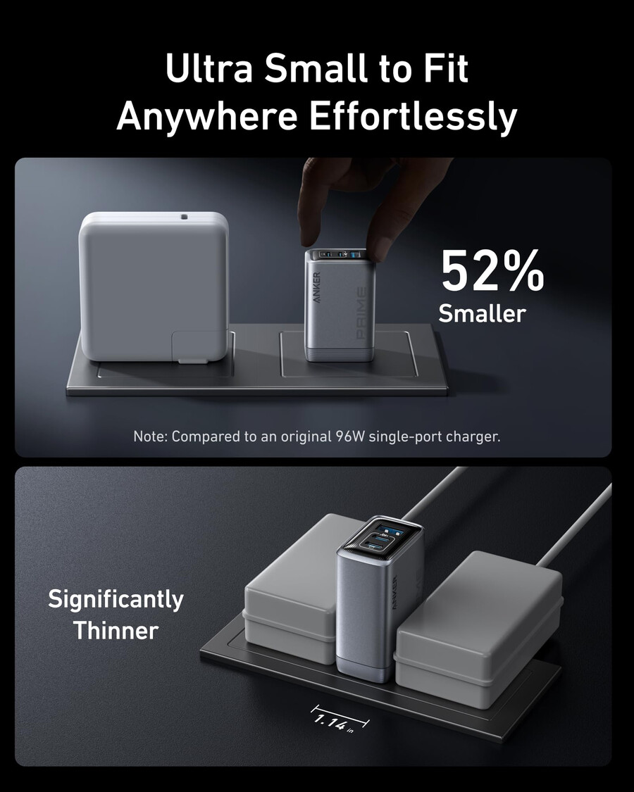 anker prime 充電器 100w、3ポート、gan と anker prime usb-c - usb-c ケーブル 240w、アップサイクル編み込み