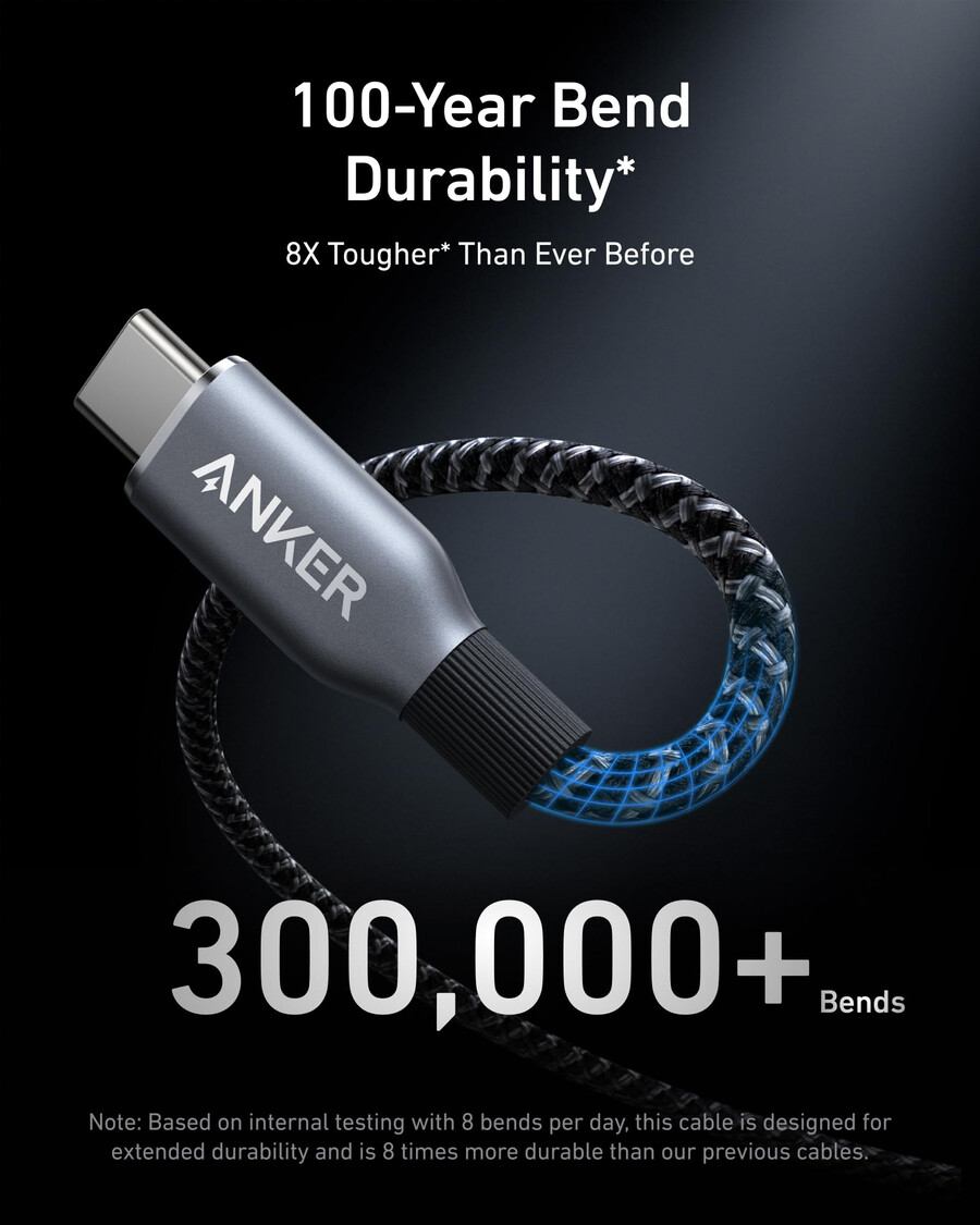 anker prime 充電器 100w、3ポート、gan と anker prime usb-c - usb-c ケーブル 240w、アップサイクル編み込み