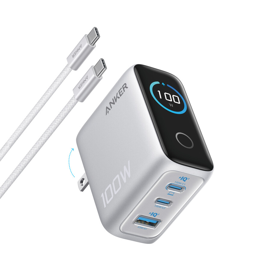 anker 充電器 100w、3ポート、スマートディスプレイ