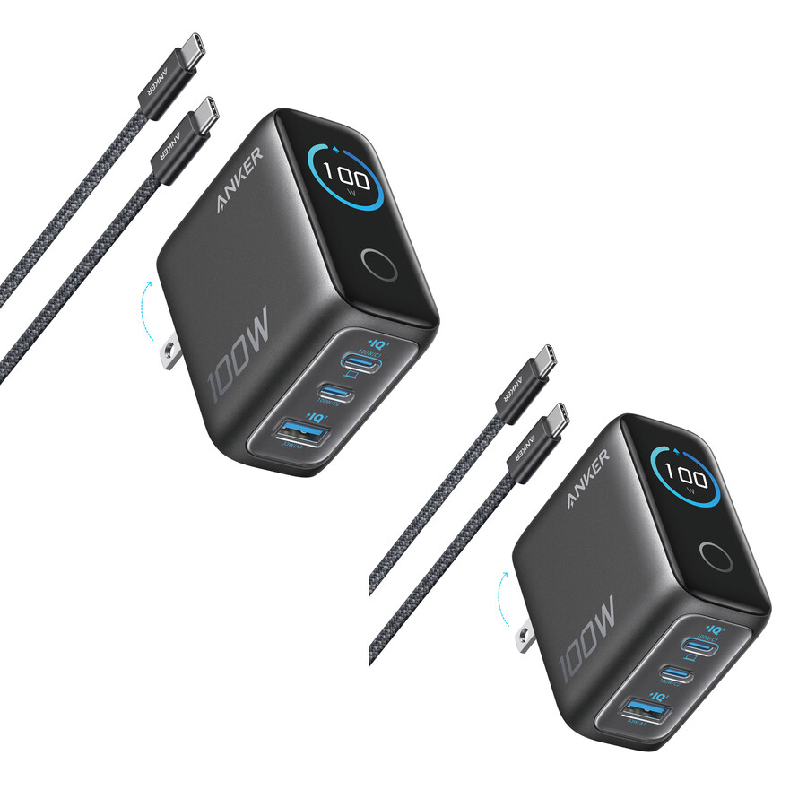 anker 充電器 100w、3ポート、スマートディスプレイ
