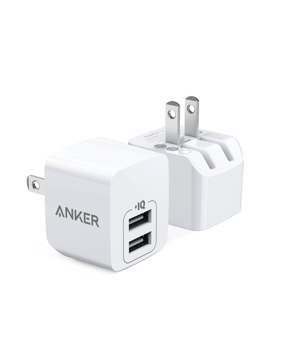 anker デュアルポート 12w ウォールチャージャー 2個パック