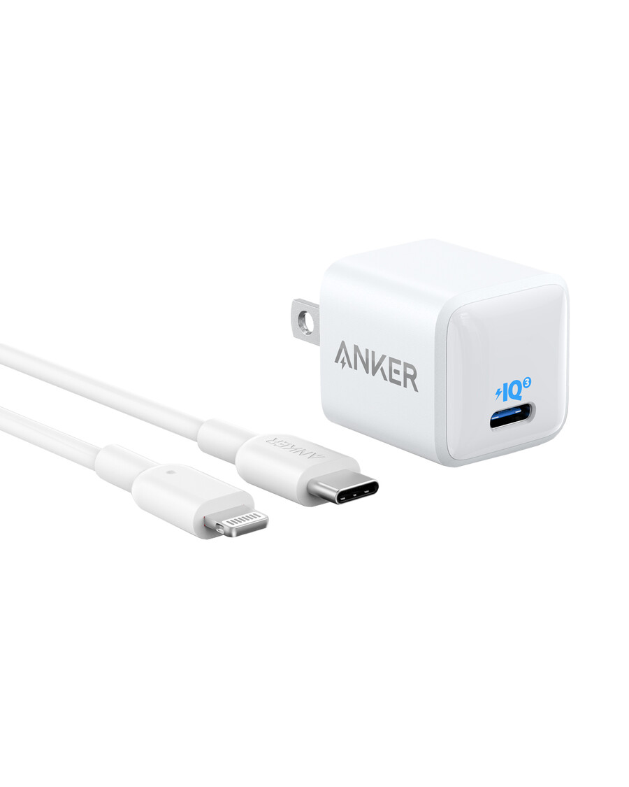 anker 511 ナノ充電器(usb-c - lightningケーブル付き)