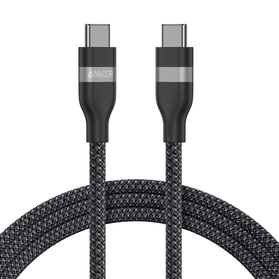 anker ナノ チャージャー 45w、usb-c - usb-c ケーブル、anker usb-c - usb-c ケーブル 6 フィート、240w、アップサイクル編み 付属