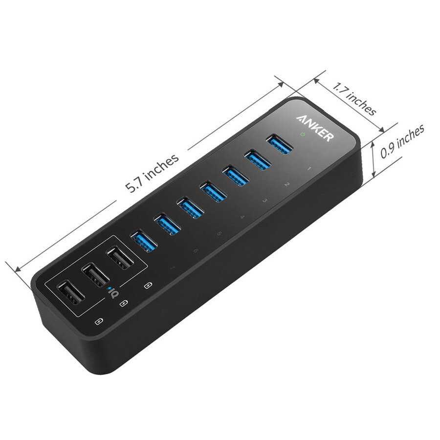 anker 60w 10ポート usb 3.0 データハブ