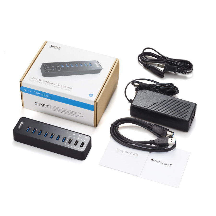 anker 60w 10ポート usb 3.0 データハブ