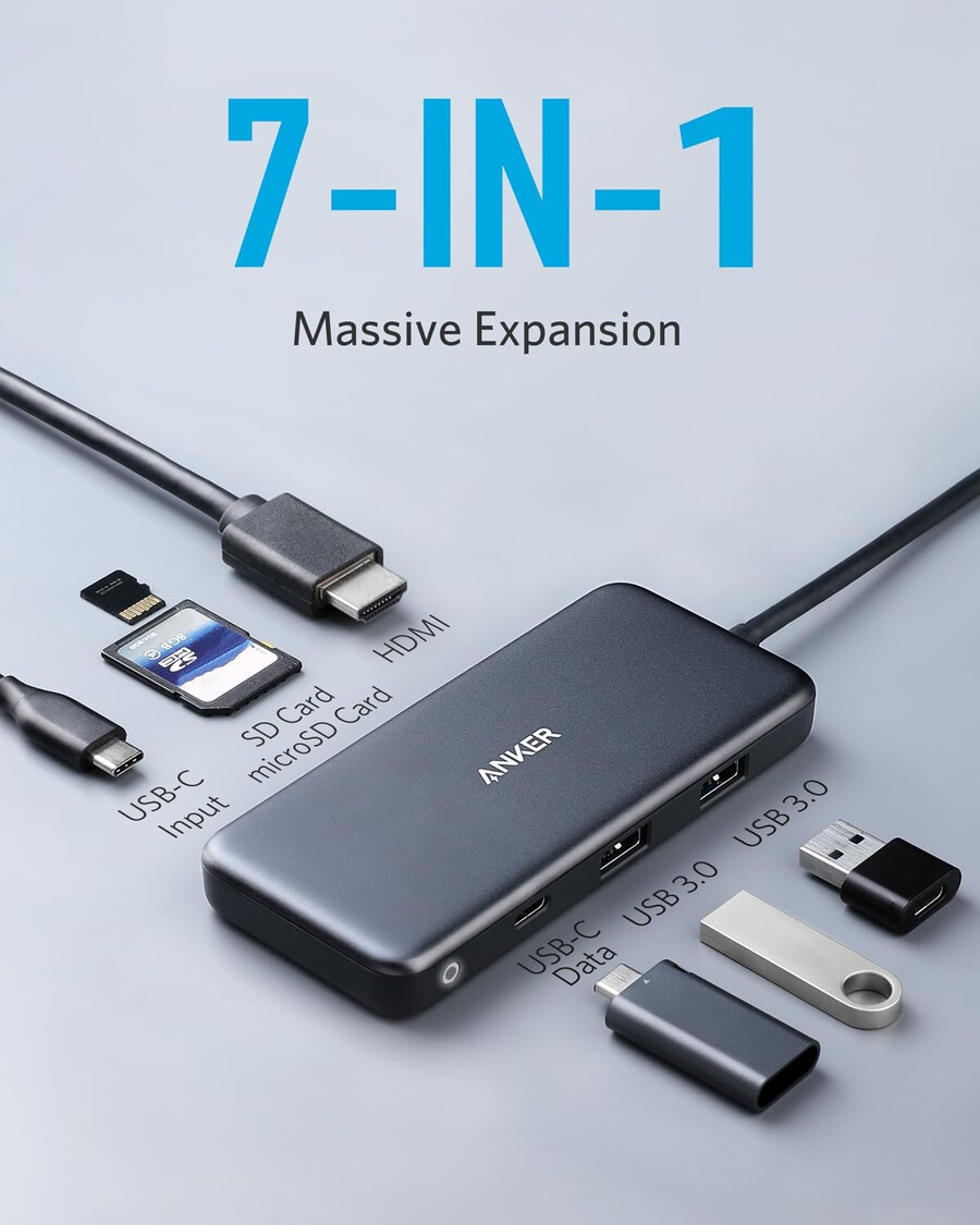anker 341 usb-cハブ(7in1)