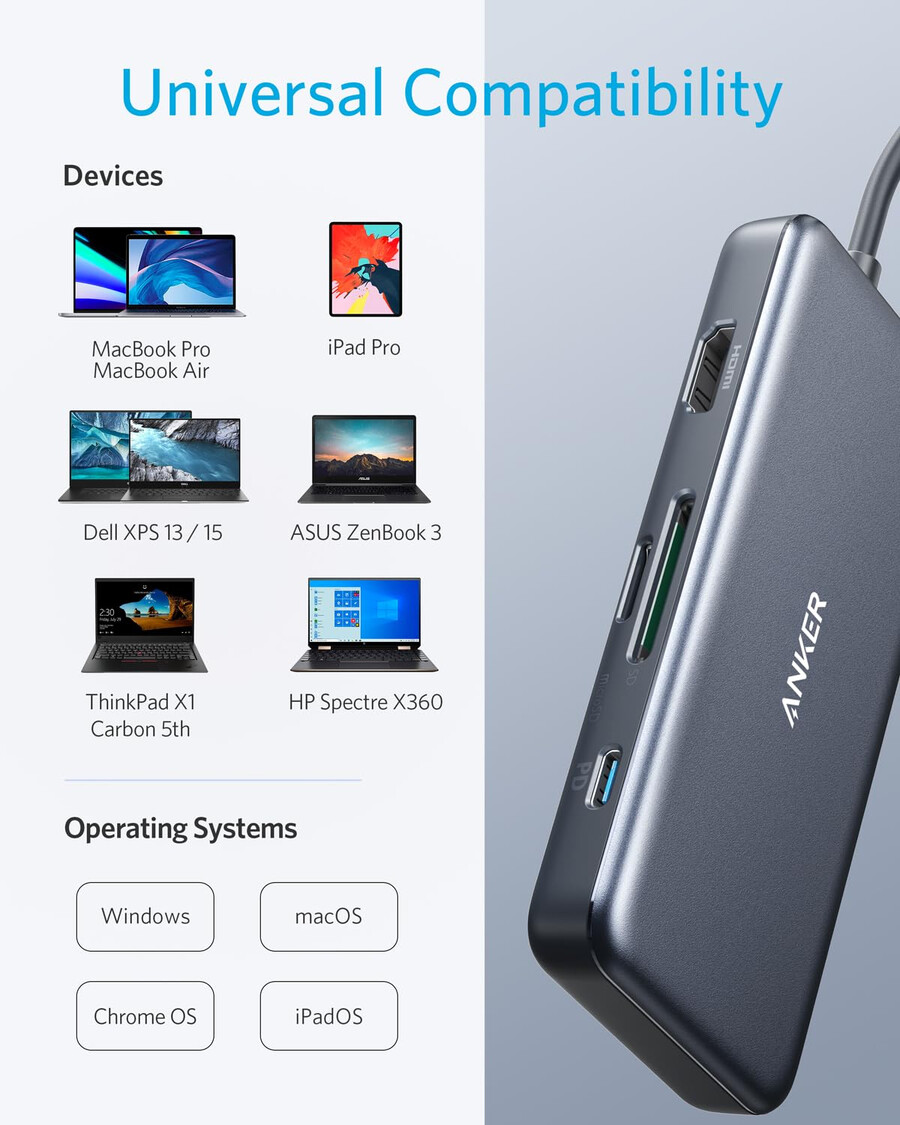anker 341 usb-cハブ(7in1)