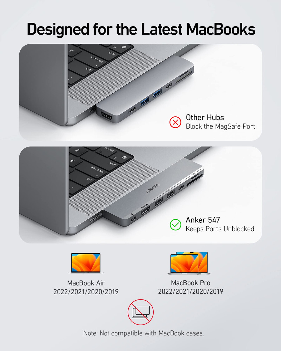 anker 547 usb-c ハブ 7-in-2、macbook用