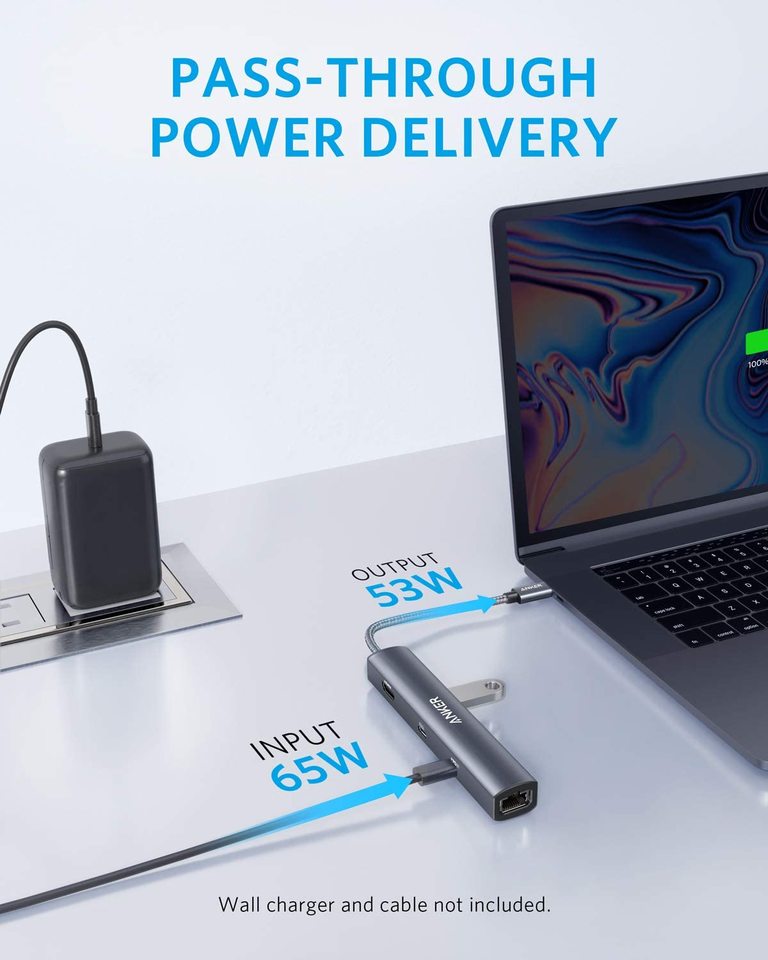 anker 543 usb-cハブ(6-in-1、スリム)