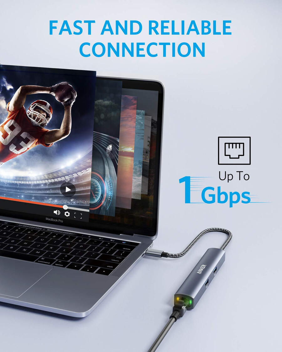 anker 543 usb-cハブ(6-in-1、スリム)
