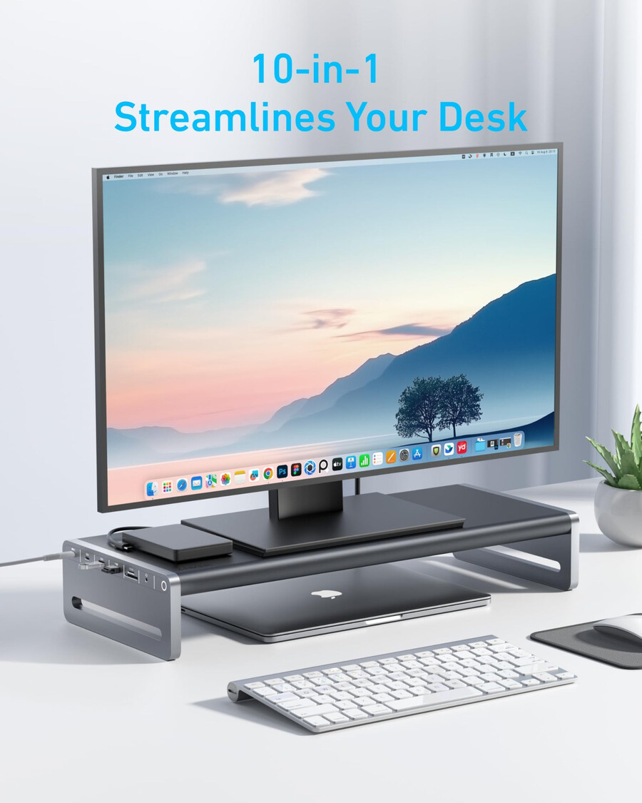 anker usb-c ハブ 10-in-1、モニタースタンド