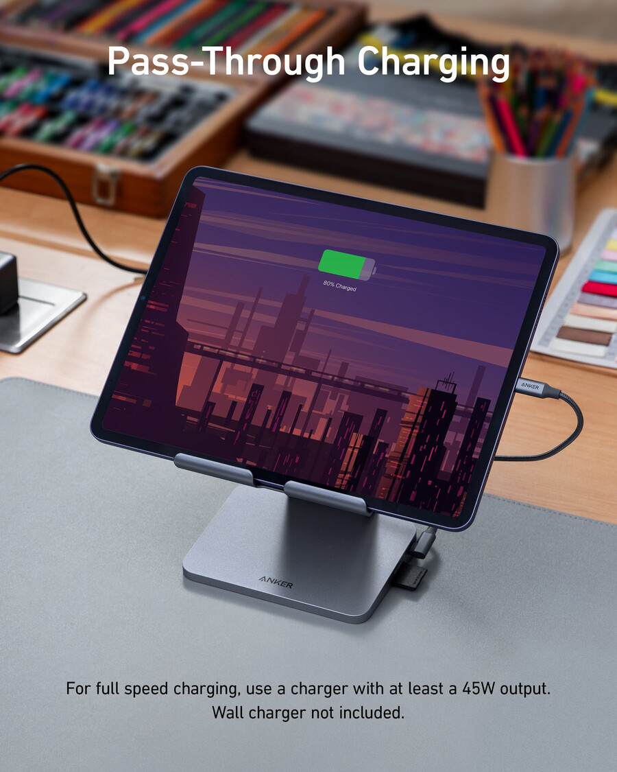 anker 551 usb-c ハブ 8-in-1、タブレットスタンド