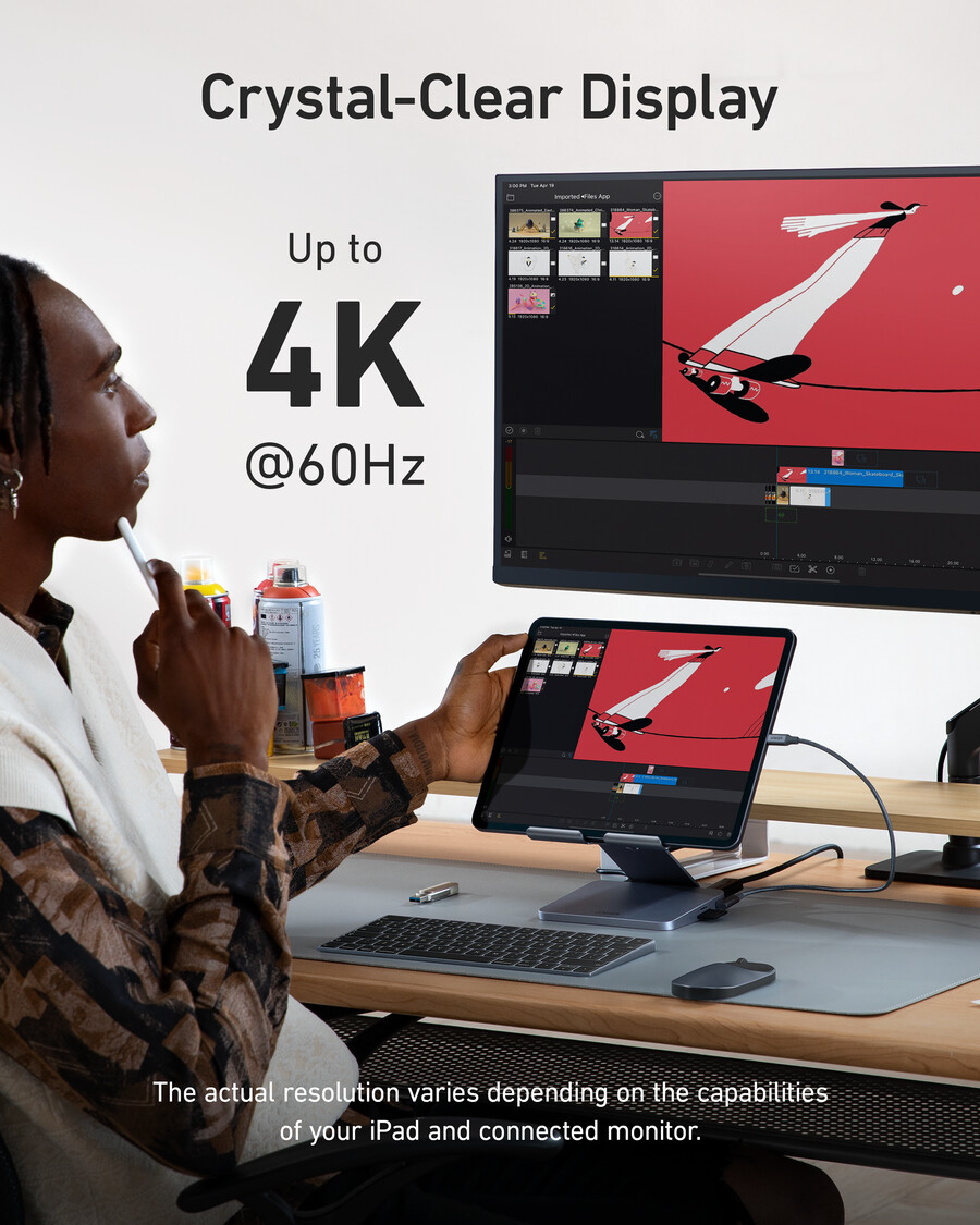 anker 551 usb-c ハブ 8-in-1、タブレットスタンド