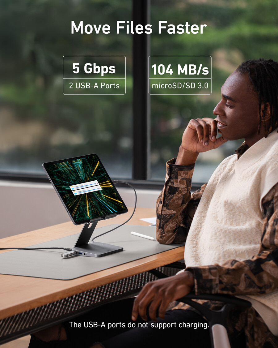 anker 551 usb-c ハブ 8-in-1、タブレットスタンド