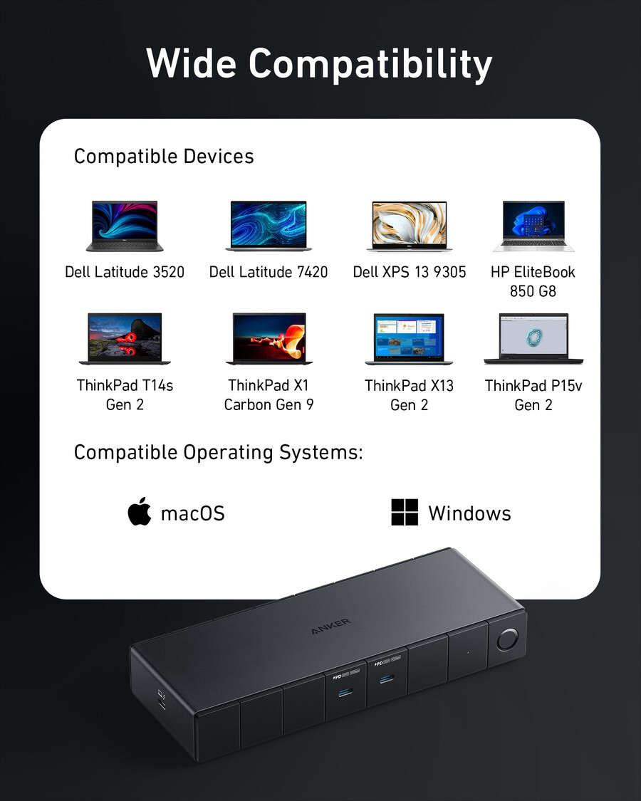 anker 778 thunderbolt ドッキングステーション 12-in-1、thunderbolt 4