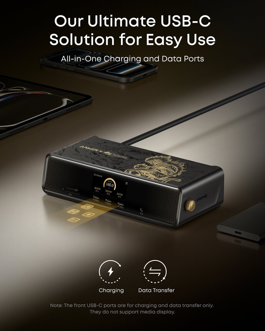 anker × black myth wukong エディション anker prime ドッキングステーション 14-in-1、トリプルディスプレイ、displaylink dl7400 搭載