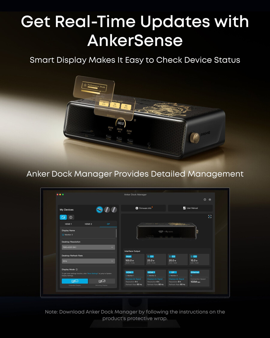 anker × black myth wukong エディション anker prime ドッキングステーション 14-in-1、トリプルディスプレイ、displaylink dl7400 搭載