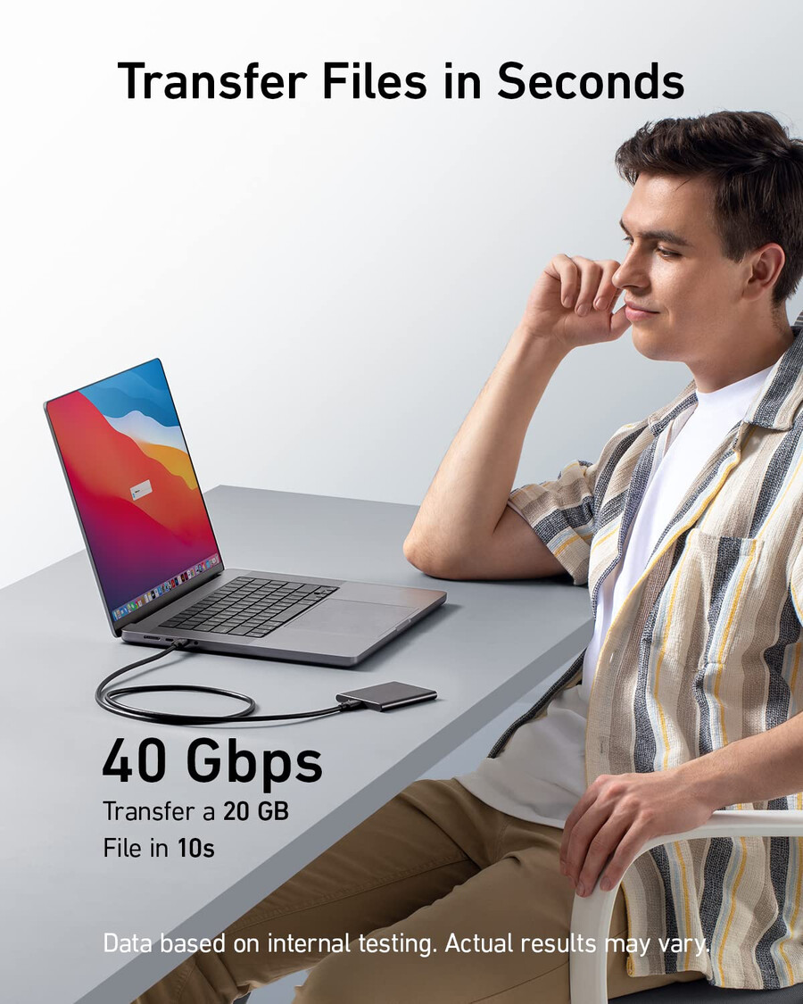 anker prime ドッキングステーション dl7400 と usb-c - usb-c ケーブル thunderbolt 4 対応