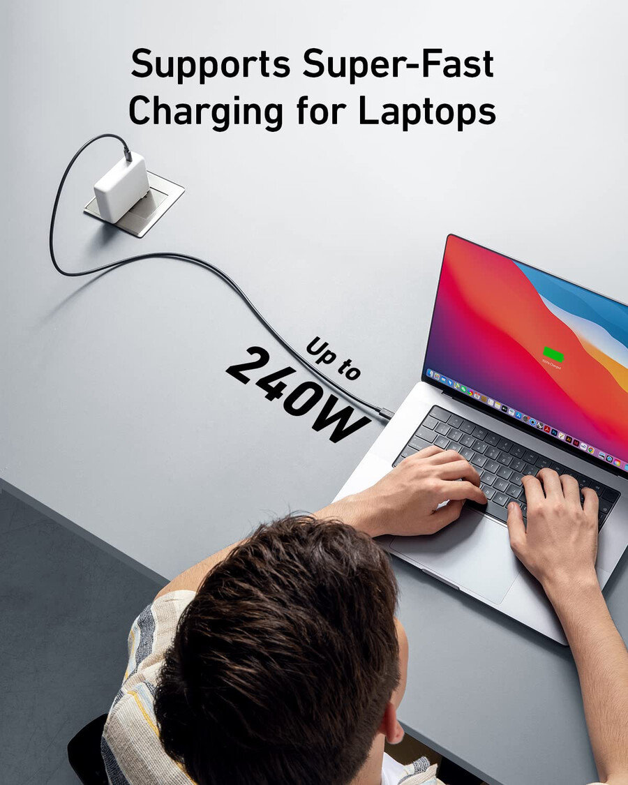 anker prime ドッキングステーション dl7400 と usb-c - usb-c ケーブル thunderbolt 4 対応