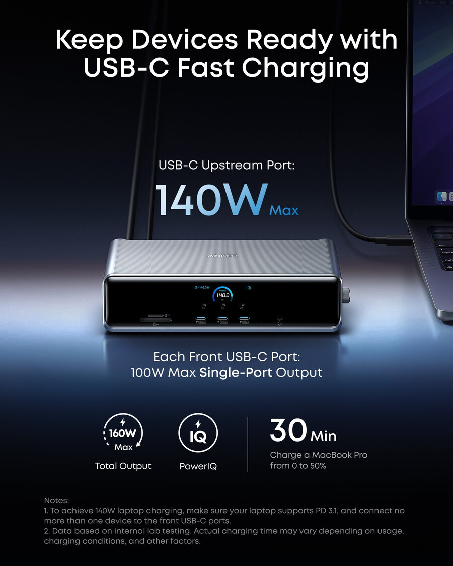 anker prime ドッキングステーション dl7400 と usb-c - usb-c ケーブル thunderbolt 4 対応