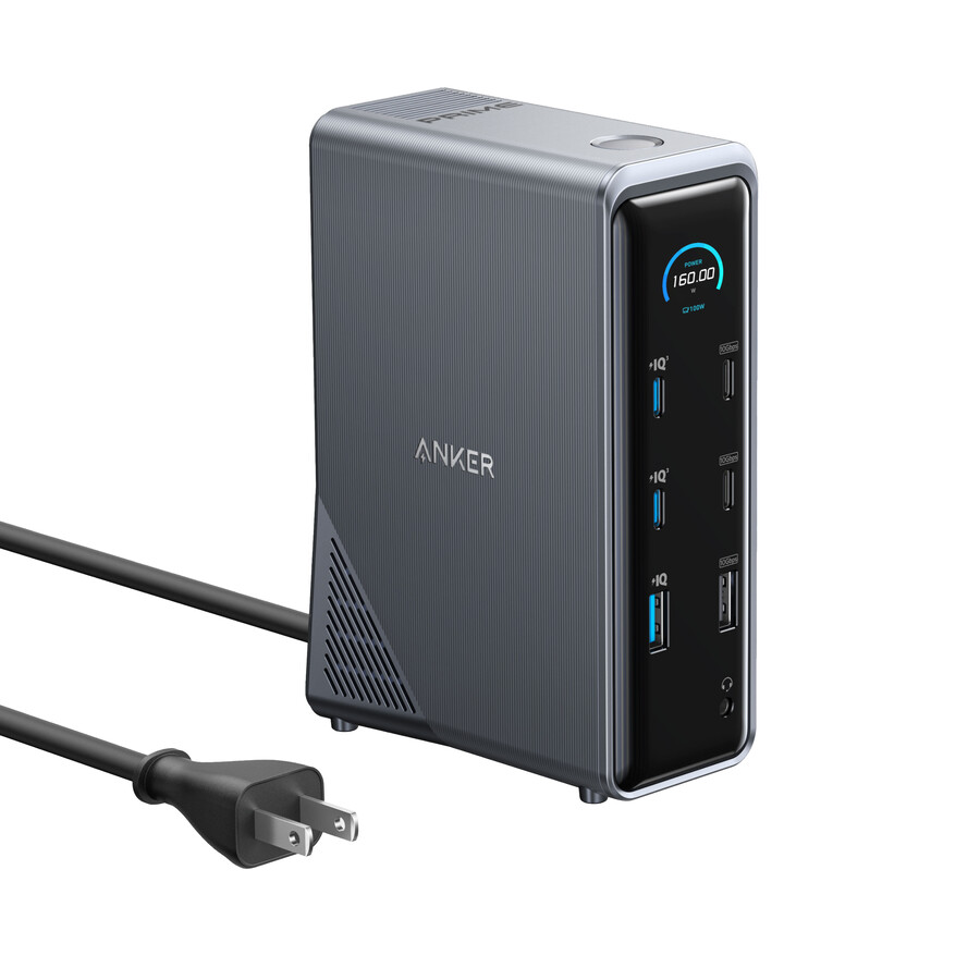 anker prime 充電ドッキングステーション 14-in-1、デュアルディスプレイ、160w