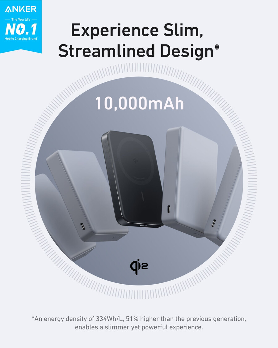 anker maggo パワーバンク 10k、スリム