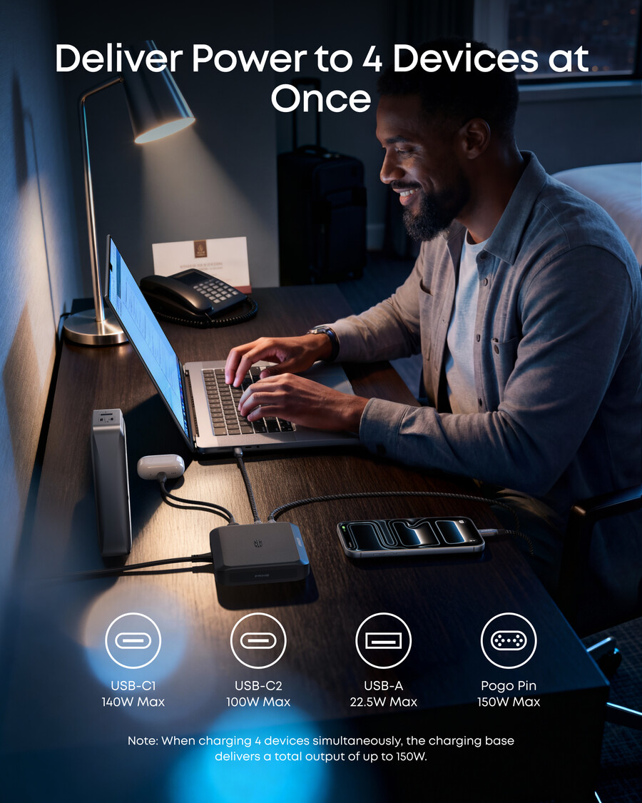 anker prime 充電ベース 150w、3ポート
