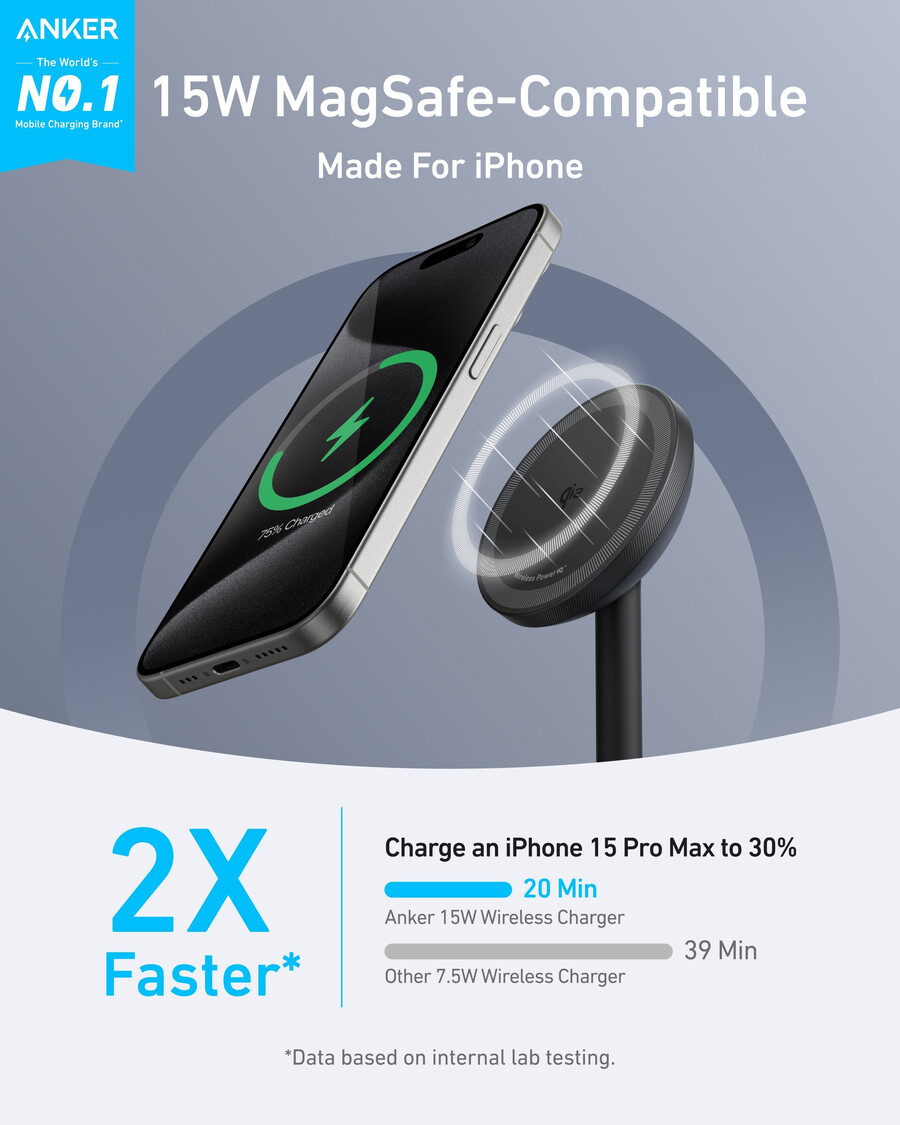 anker maggo ワイヤレス充電器(スタンド)