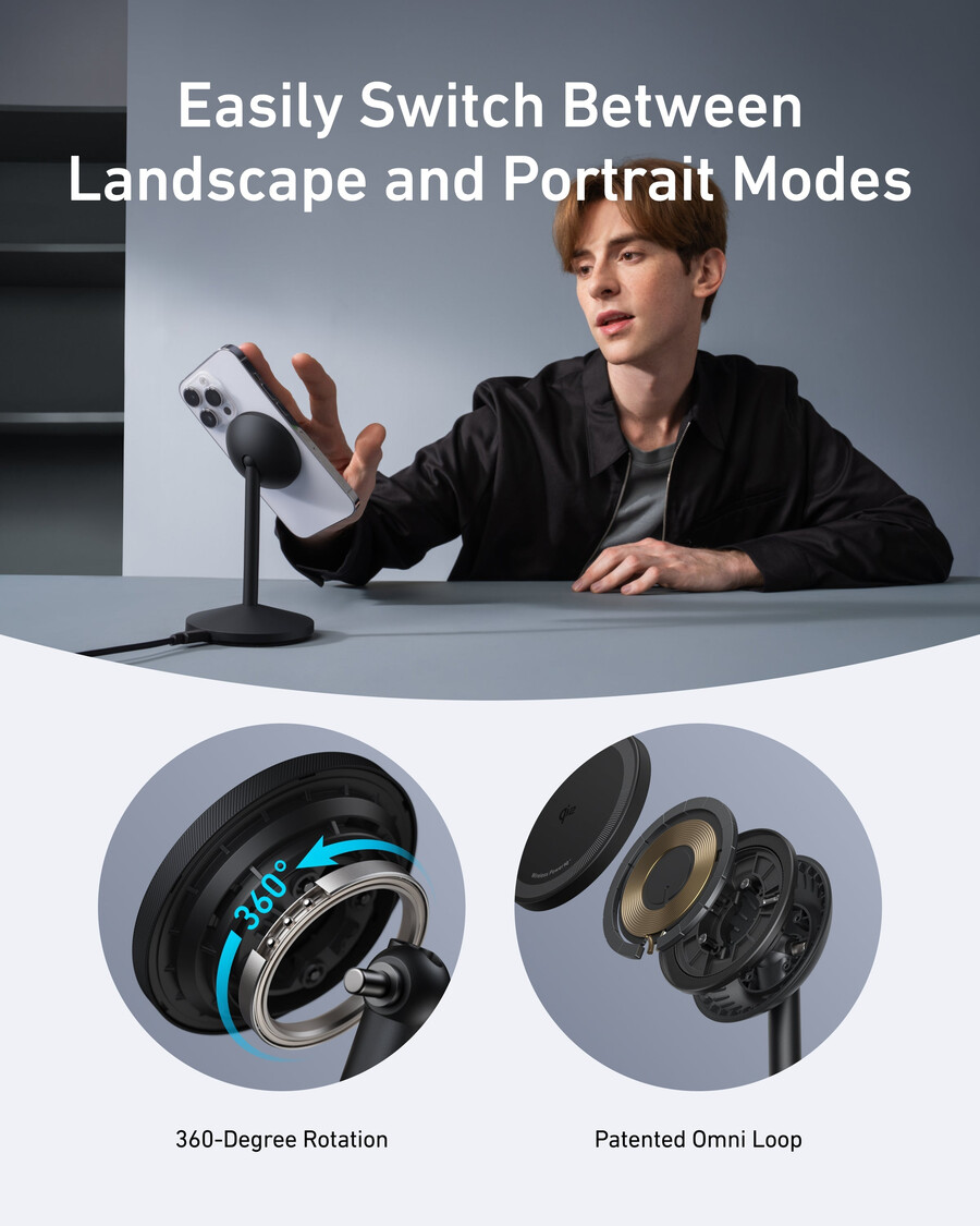 anker maggo ワイヤレス充電器(スタンド)