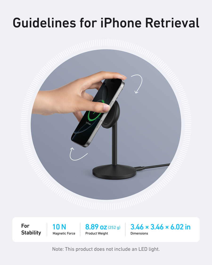anker maggo ワイヤレス充電器(スタンド)