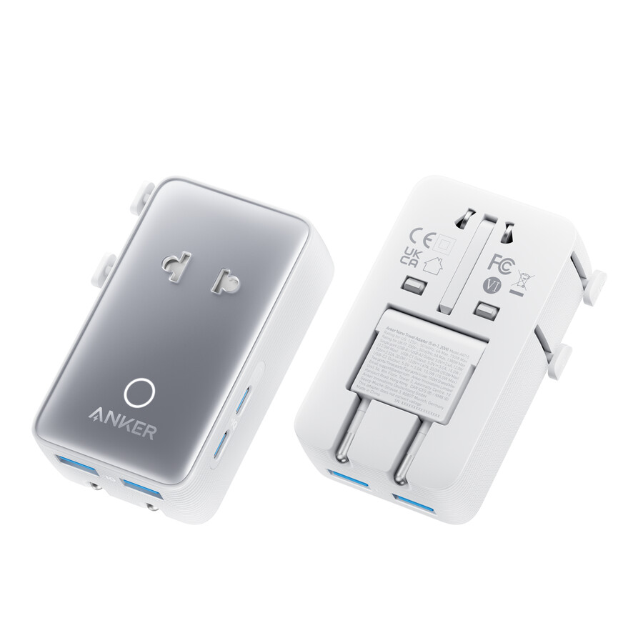 anker maggo ワイヤレス充電ステーション(折りたたみ式 3-in-1)と anker nano トラベルアダプター(5-in-1、20w、1パック)