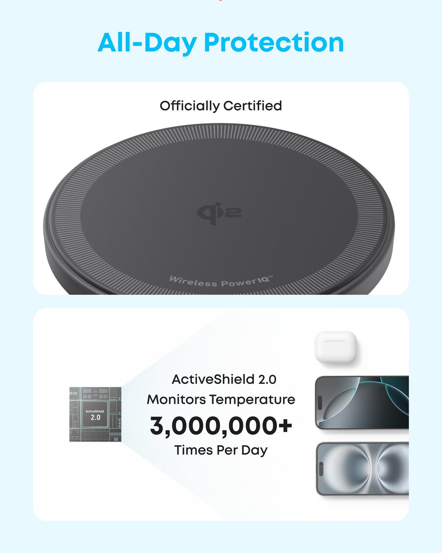 anker zolo マグネット式ワイヤレス充電器(2個パック)
