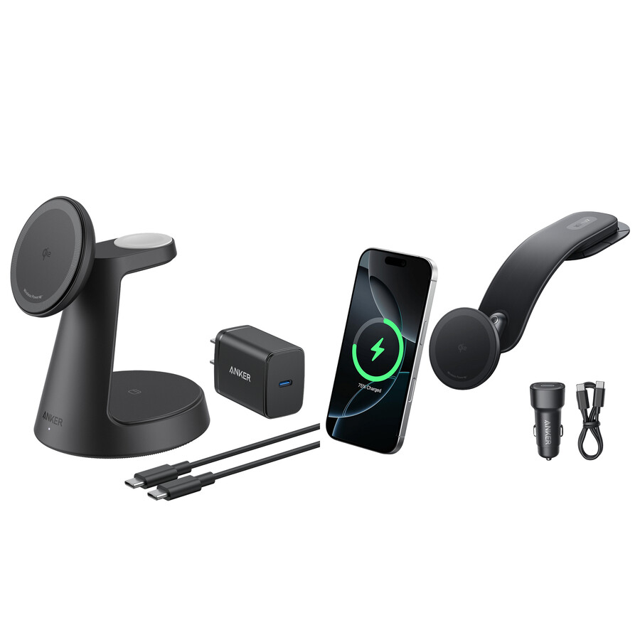 anker maggoワイヤレス充電ステーションとanker nanoワイヤレスカーチャージャー
