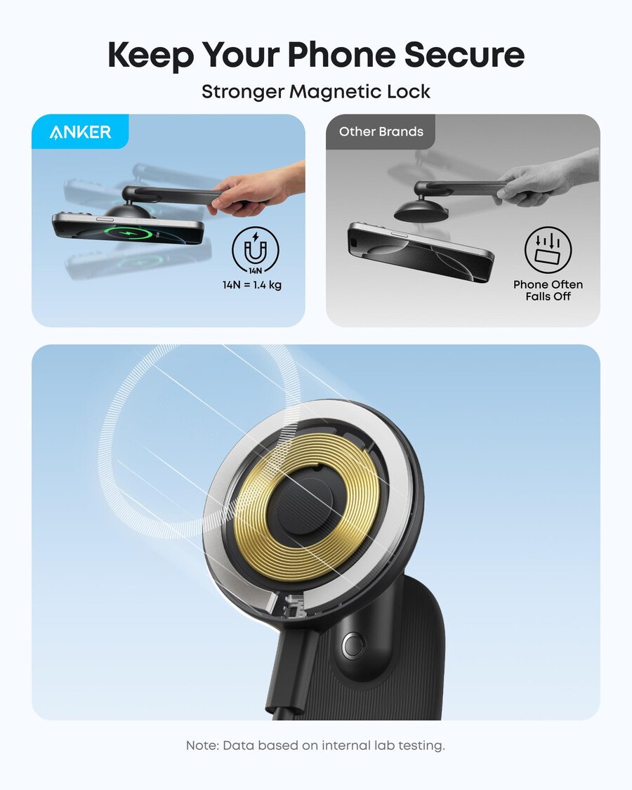 anker maggoワイヤレス充電ステーションとanker nanoワイヤレスカーチャージャー