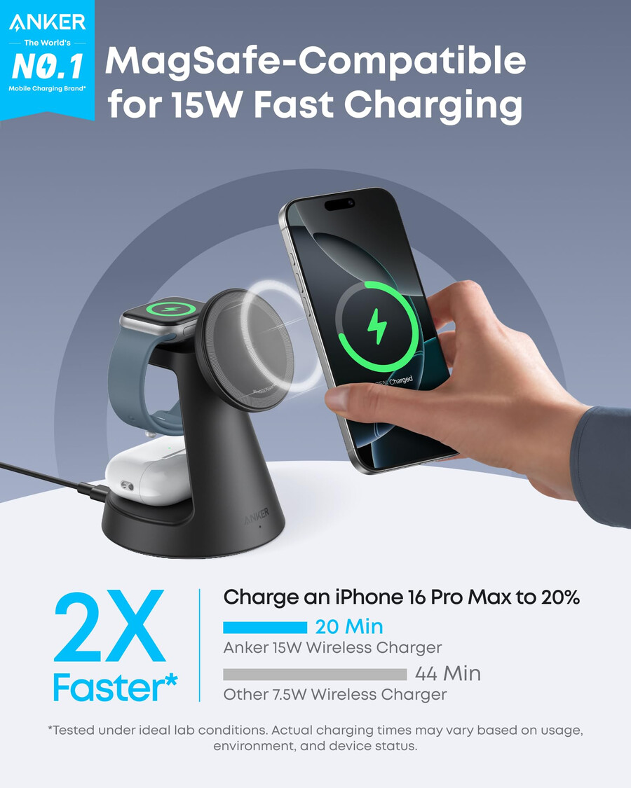 anker maggoワイヤレス充電ステーションとanker nanoワイヤレスカーチャージャー