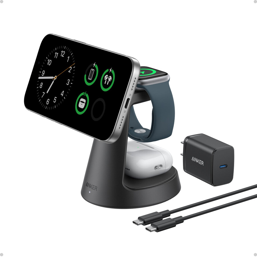 anker maggo ワイヤレス充電ステーション 3-in-1、ドックスタンド
